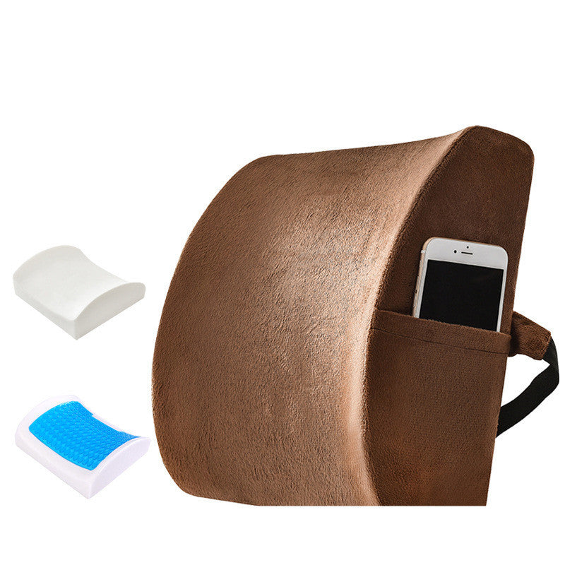 Oreiller lombaire en mousse à mémoire de forme et gel pour le bureau