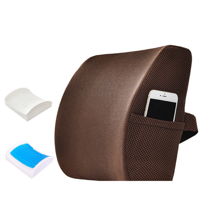 Oreiller lombaire en mousse à mémoire de forme et gel pour le bureau